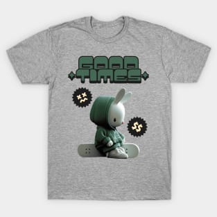 Good times skateboarding bunny character T-Shirt